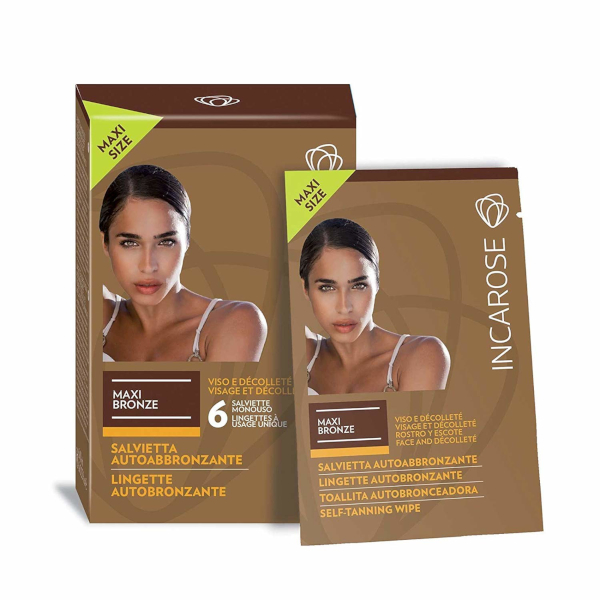 Incarose Maxi Bronze Salviette Autoabbronzanti 6 Pezzi