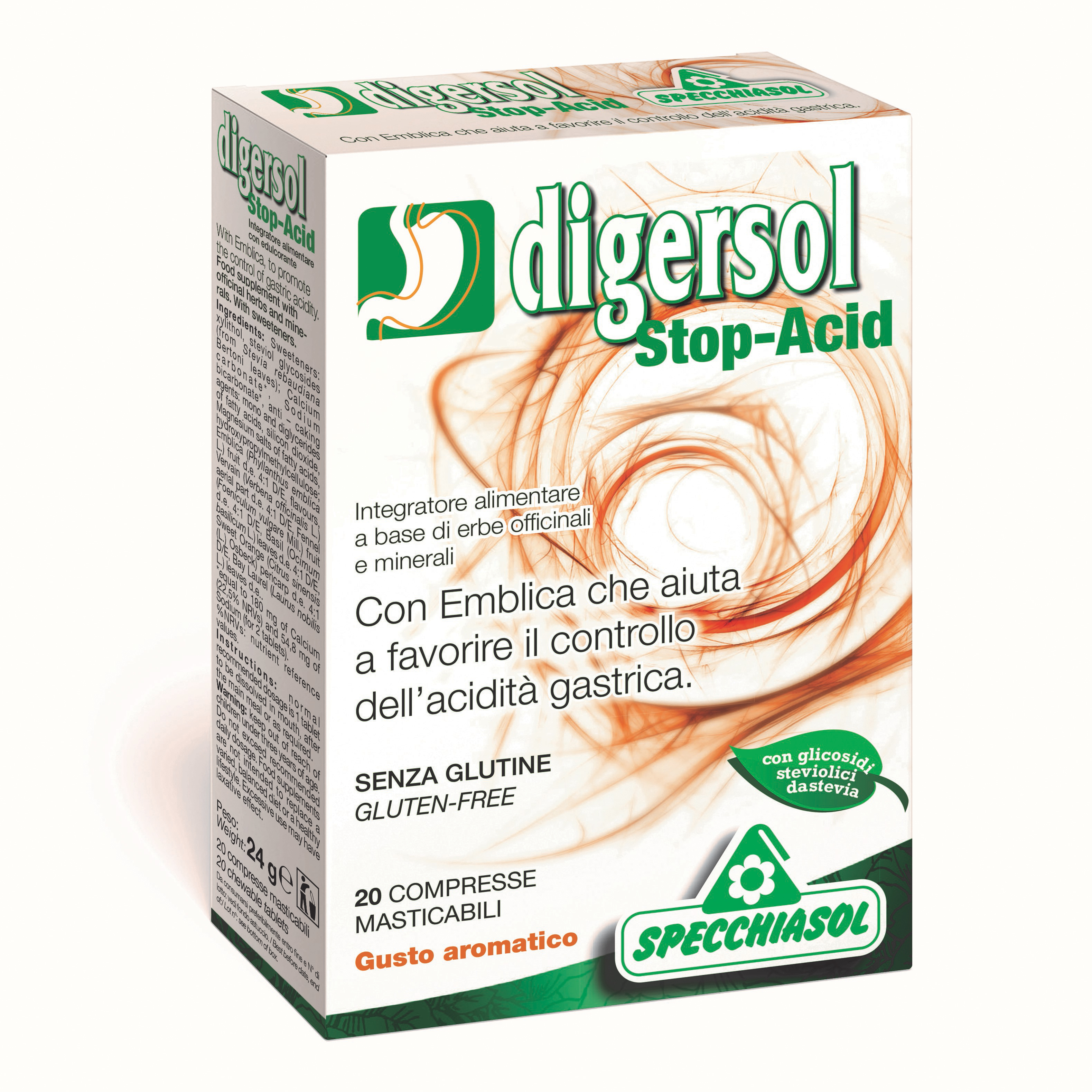 Digersol Stop-Acid Gusto Aromatico 20 Compresse Masticabili