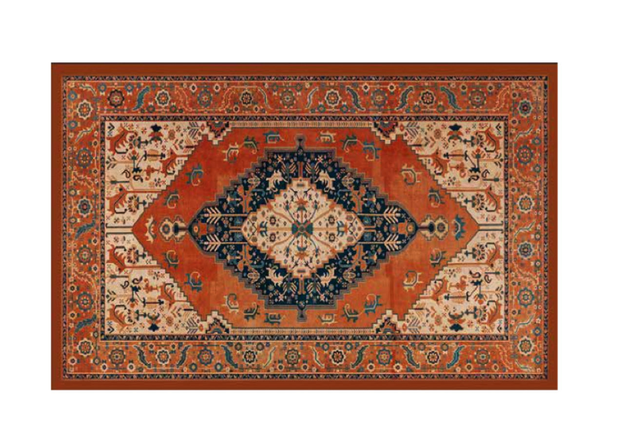 Tappeto antiscivolo stampa digitale linea emozioni d'oriente dis. heriz serapi - 154x242 - heriz serapi