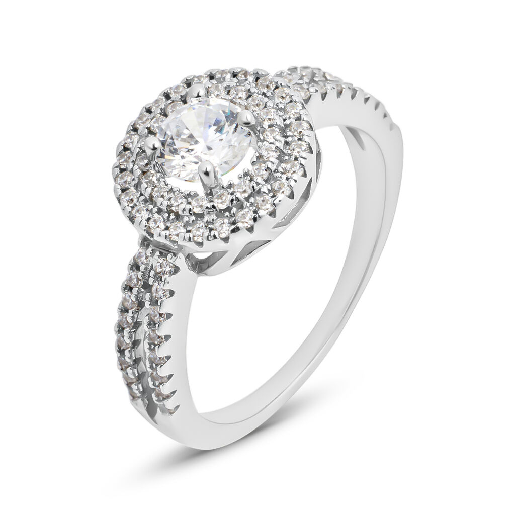 Stroili - Anello Solitario Silver Elegance Argento Rodiato Cubic Zirconia