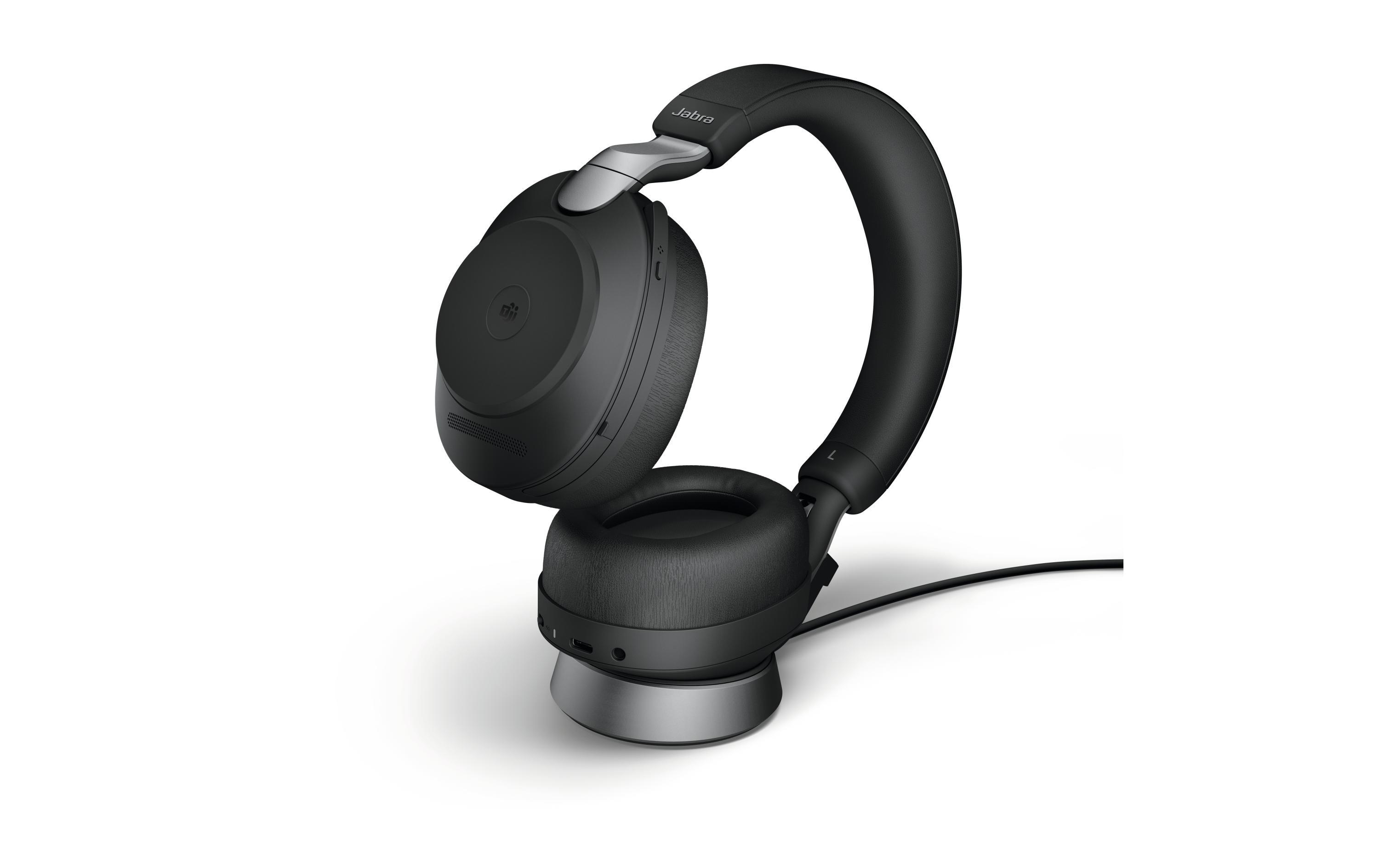 Jabra Headset »Evolve2 85 DUO MS Schwarz, USB-C, Ladestation«