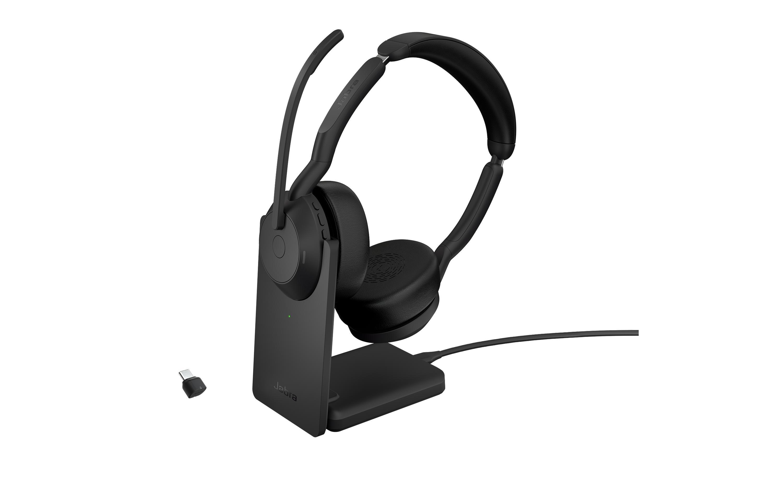 Jabra Headset »Evolve2 55 Duo UC US«, Active Noise Cancelling (ANC)