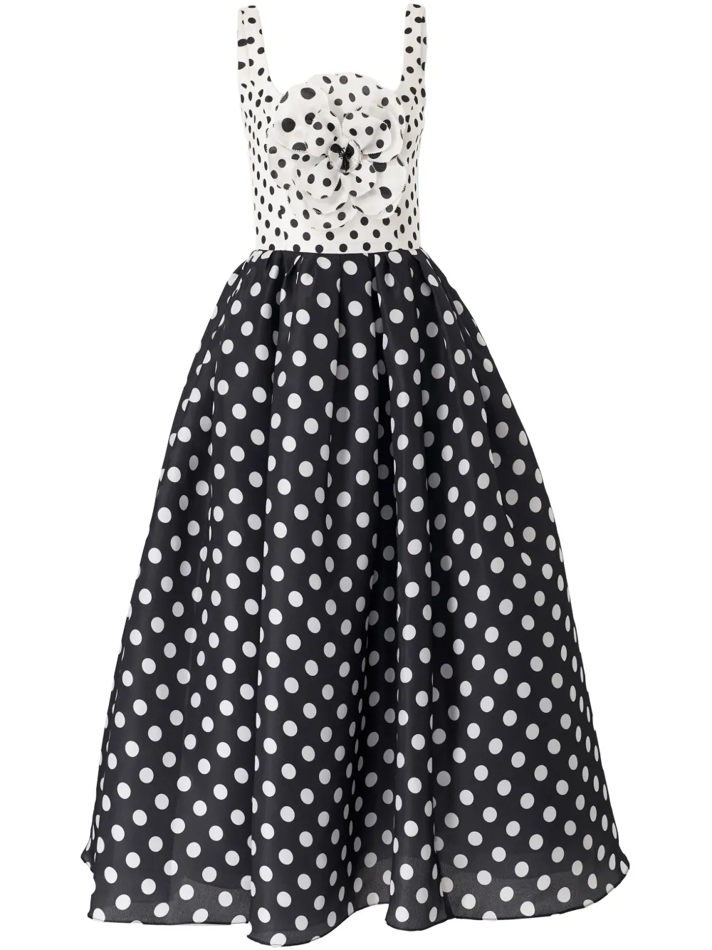 Carolina Herrera polka-dot midi dress - Nero