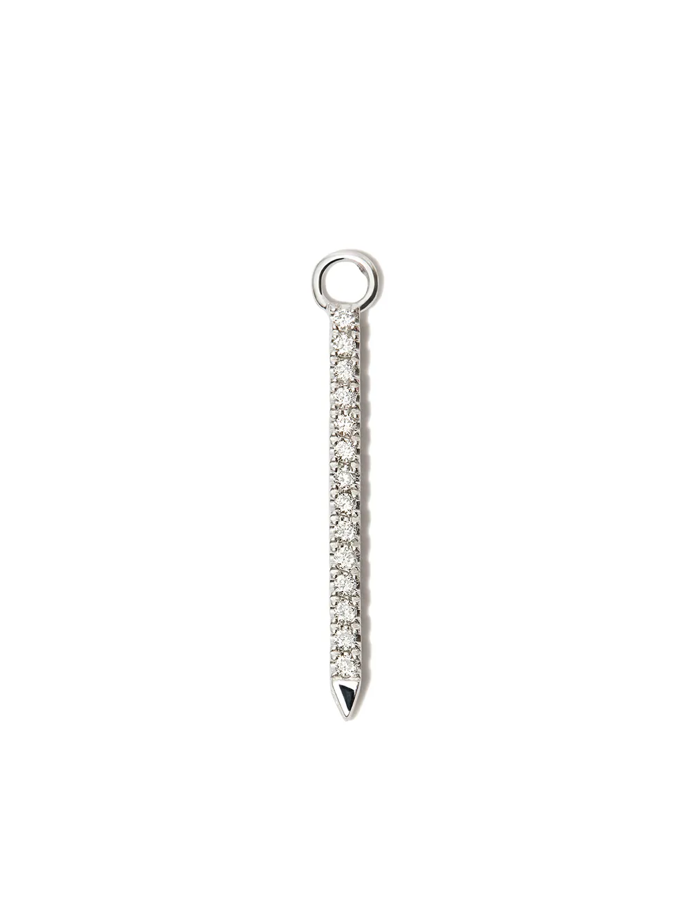 MARIA TASH Ciondolo Eternity Bar in oro bianco 18kt con zaffiri e diamanti - Argento