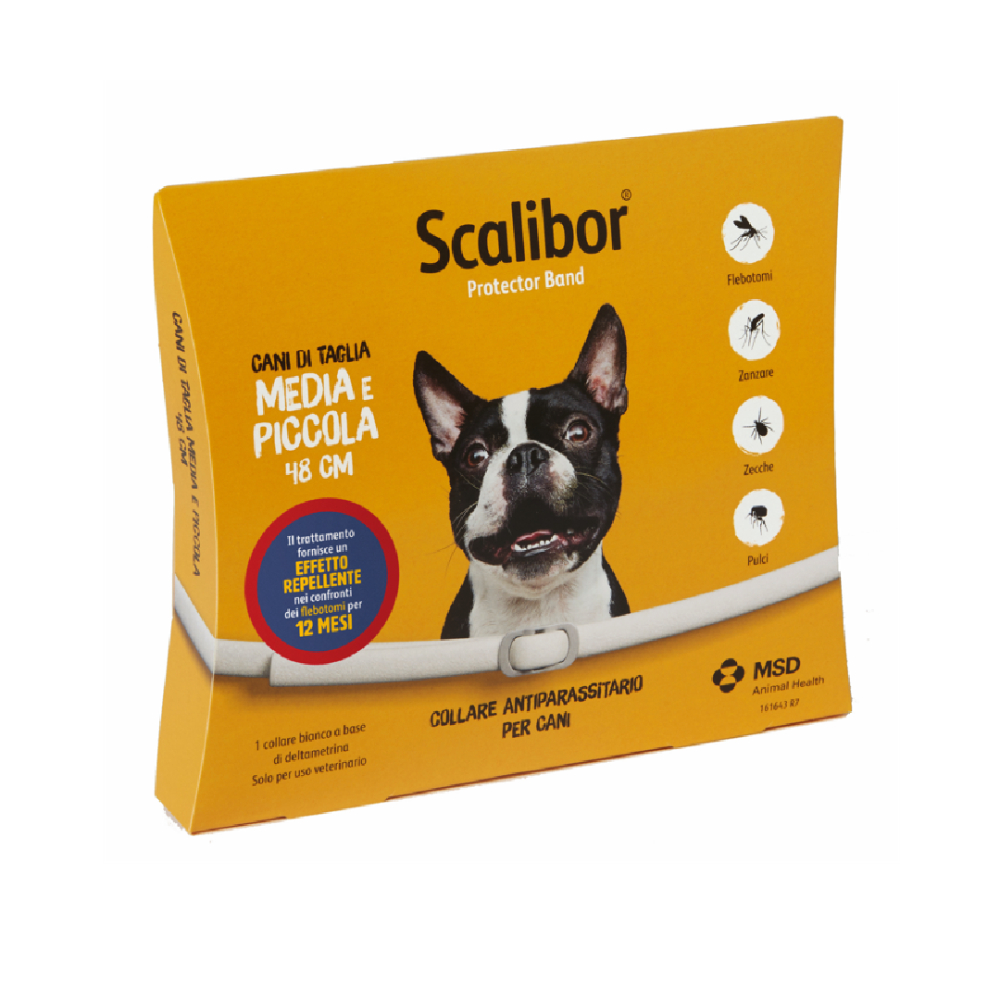 Collare Scalibor® antiparassitario per cani taglia media e piccola - 48 cm (principio attivo 0,760 g)