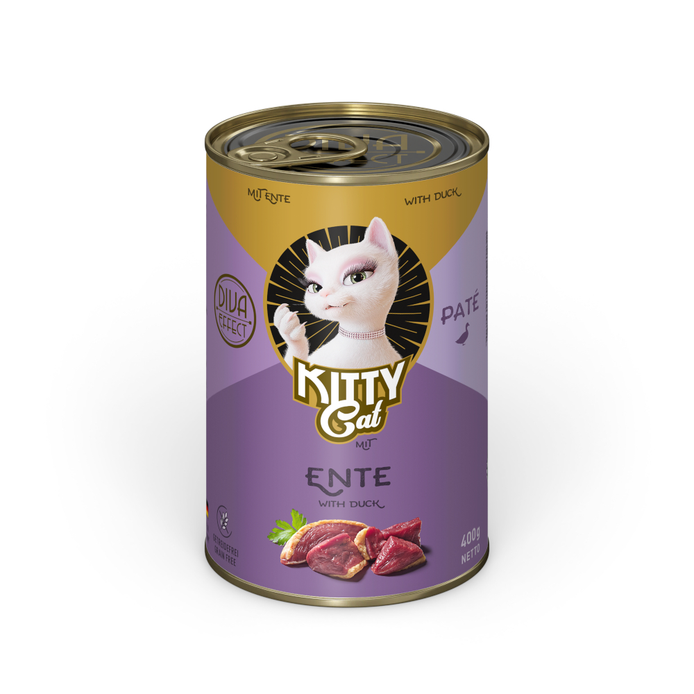 Kitty Cat Adult Pate 6 x 400 g umido per gatti - Anatra