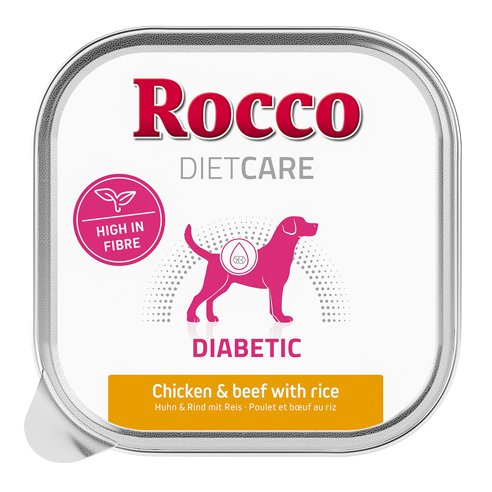 Rocco Diet Care Diabetic Pollo & Manzo con Riso 150 g umido cane - 10 x 150 g