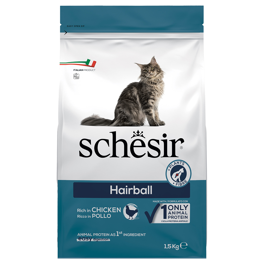 Schesir Original Hairball con Pollo Crocchette per gatto - 1,5 kg