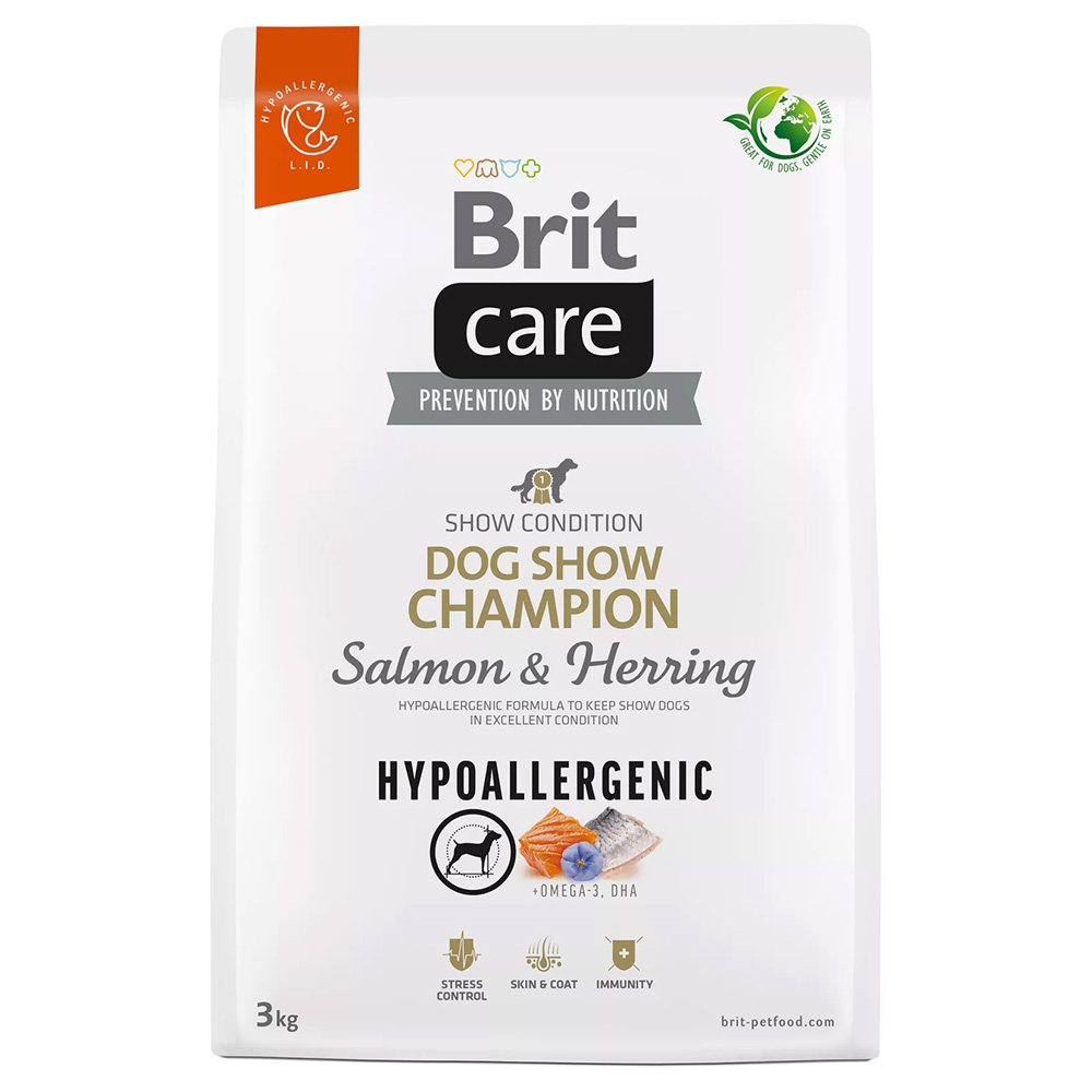 Brit Care Hypoallergenic Show Champion Salmone & Aringa Crocchette cane - 3 kg