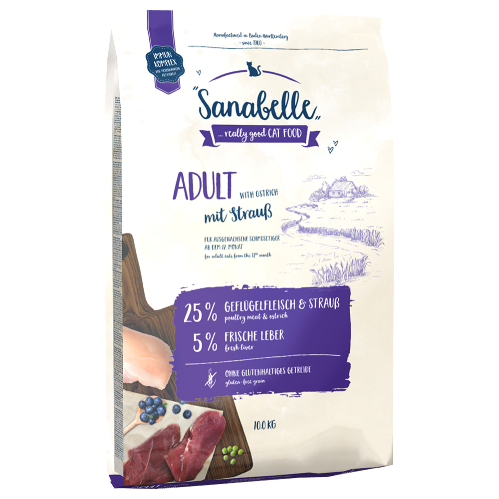 Sanabelle Adult con Struzzo Crocchette per gatti - 10 kg