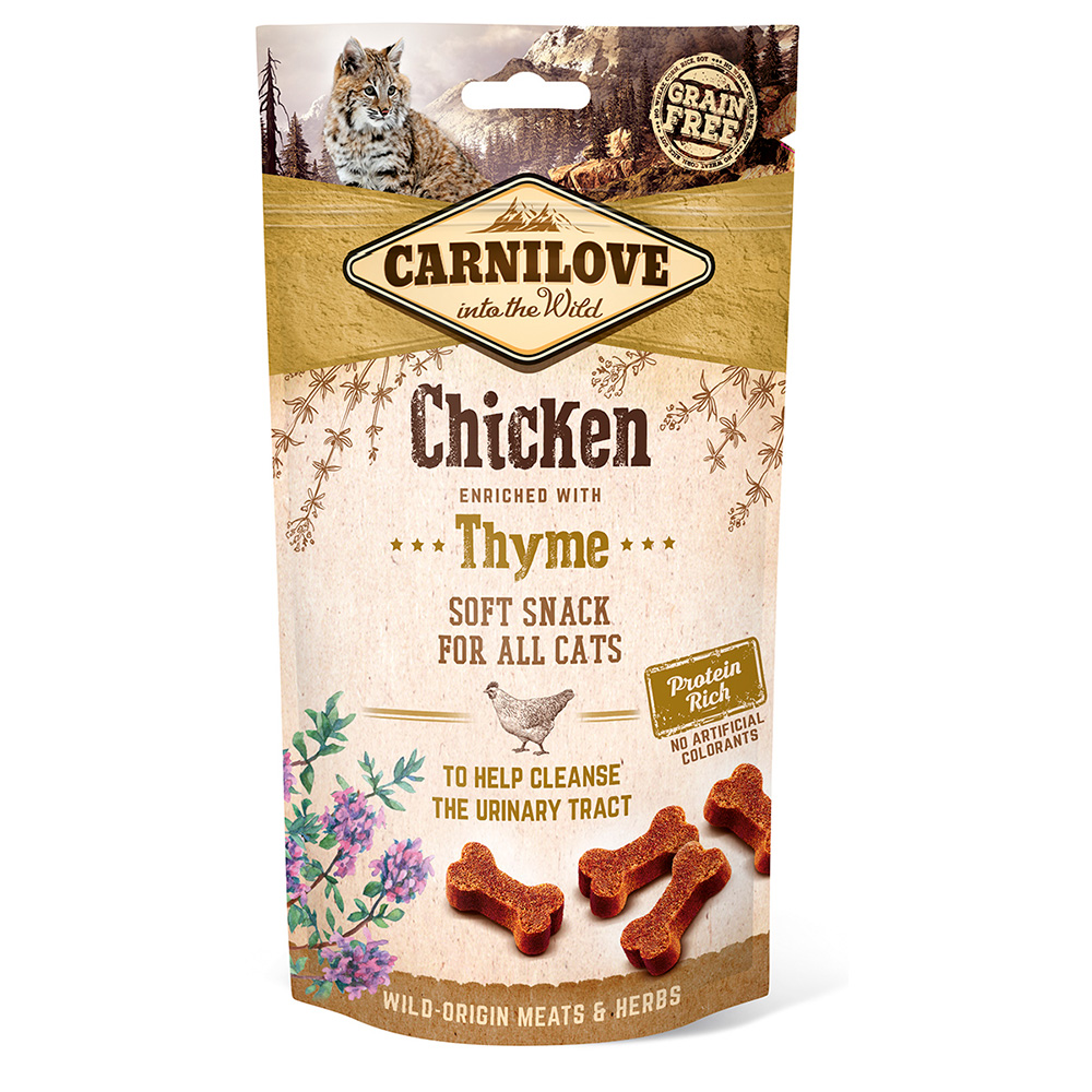 Carnilove Cat Snack Pollo con Timo semi-umido per gatti - Set %: 2 x 50 g