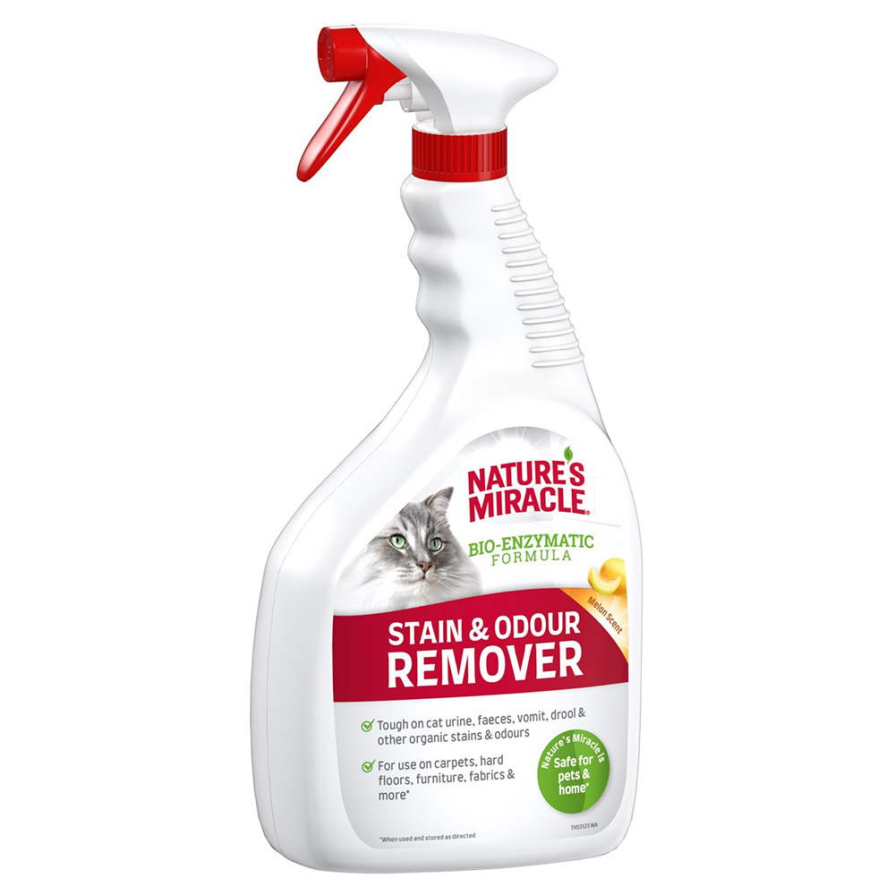 Spray Nature's Miracle Stain & Odour Remover per macchie e odore - gatti - 946 ml