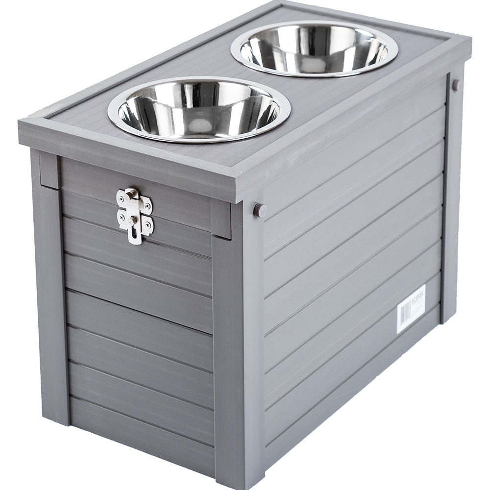Supporto con doppia ciotola Kerbl Pet ecoFLEX® - 2 x 1,2 l, L 54 x P 30 x H 39,5 cm