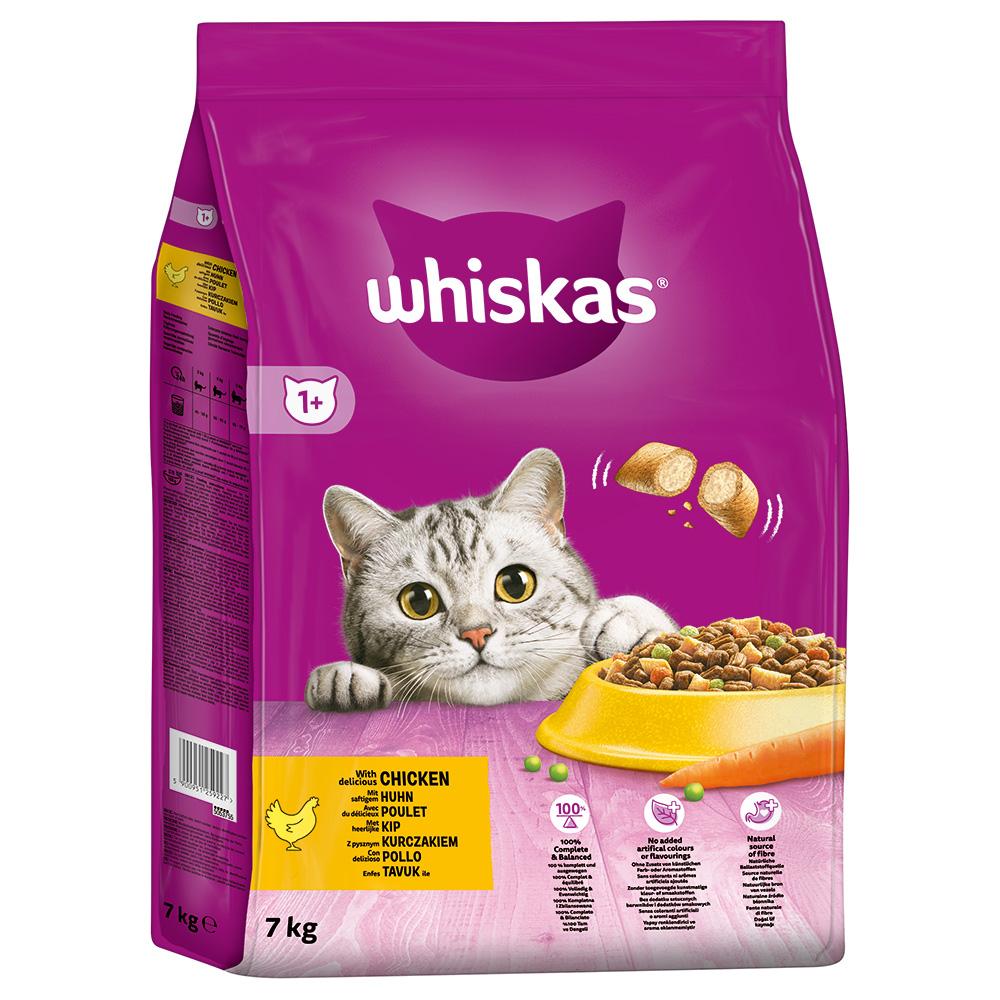 Whiskas 1+ Pollo Crocchette per gatti - 7 kg