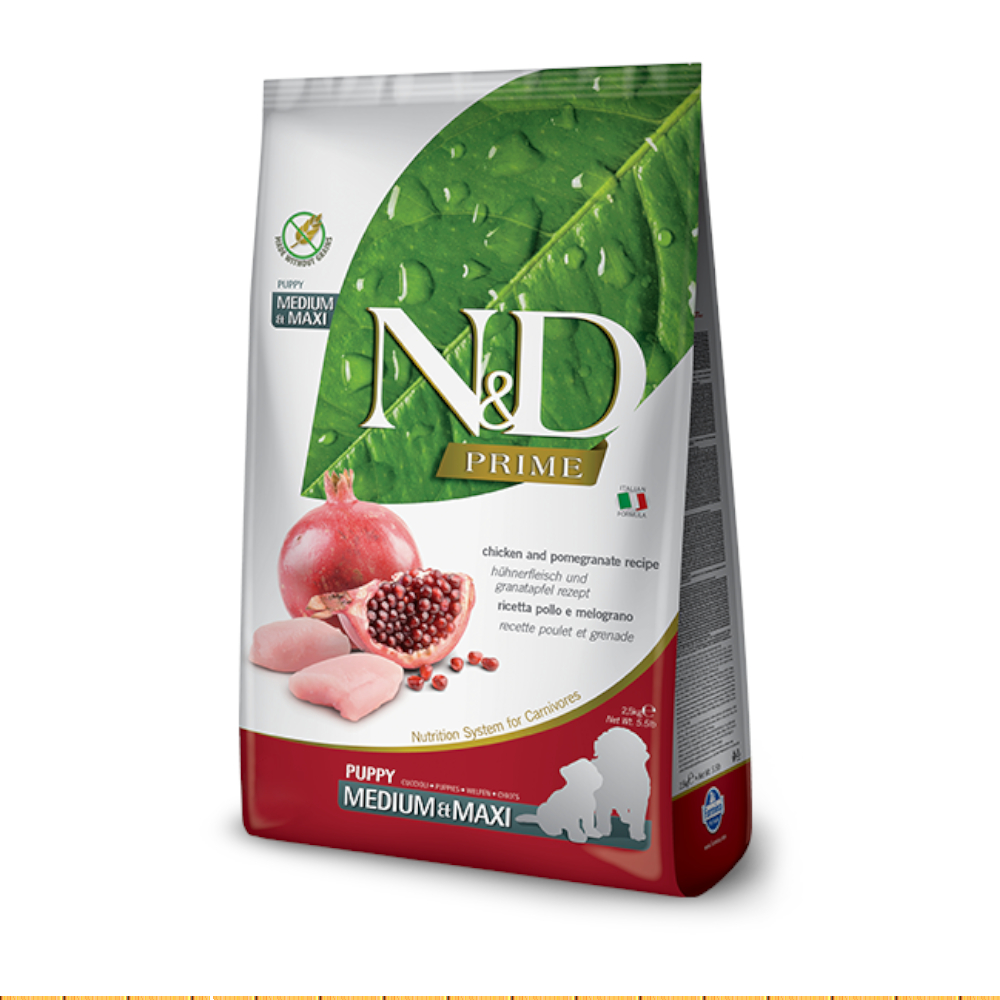 Farmina N&D Prime Puppy Medium/Maxi Pollo & Melograno - 12 kg