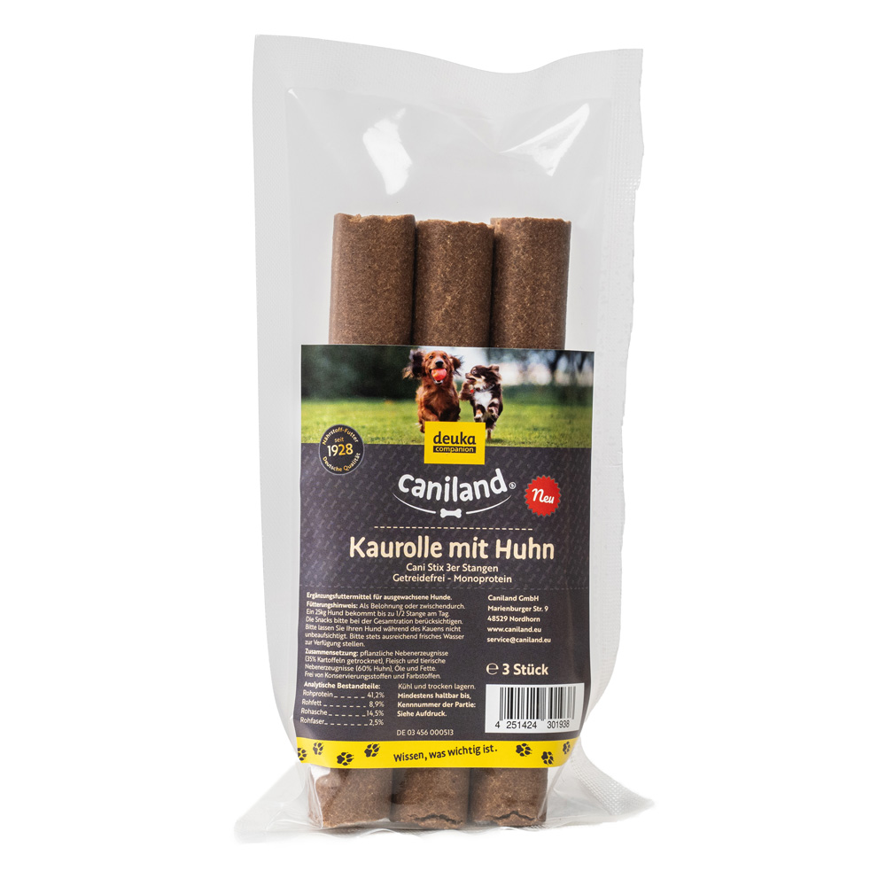 Caniland Rotolini da masticare con Pollo Snack per cane - 3 pz (180 g)