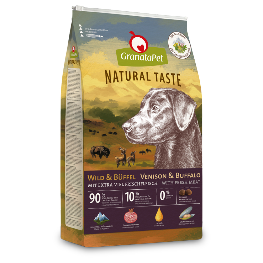 GranataPet Natural Taste Selvaggina e Bufalo - 12 kg