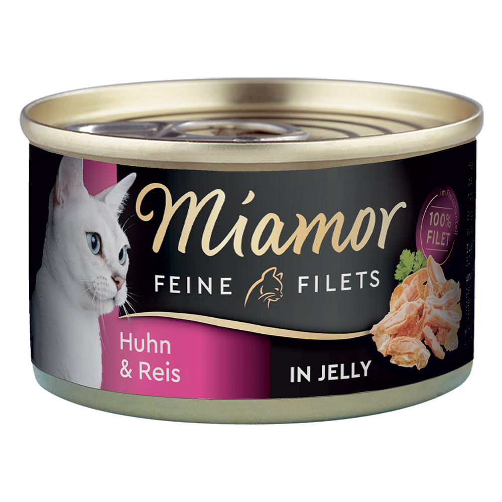 Miamor Delicato Filetto in Gelatina - lattine 6 x 100 g - Pollo & Riso