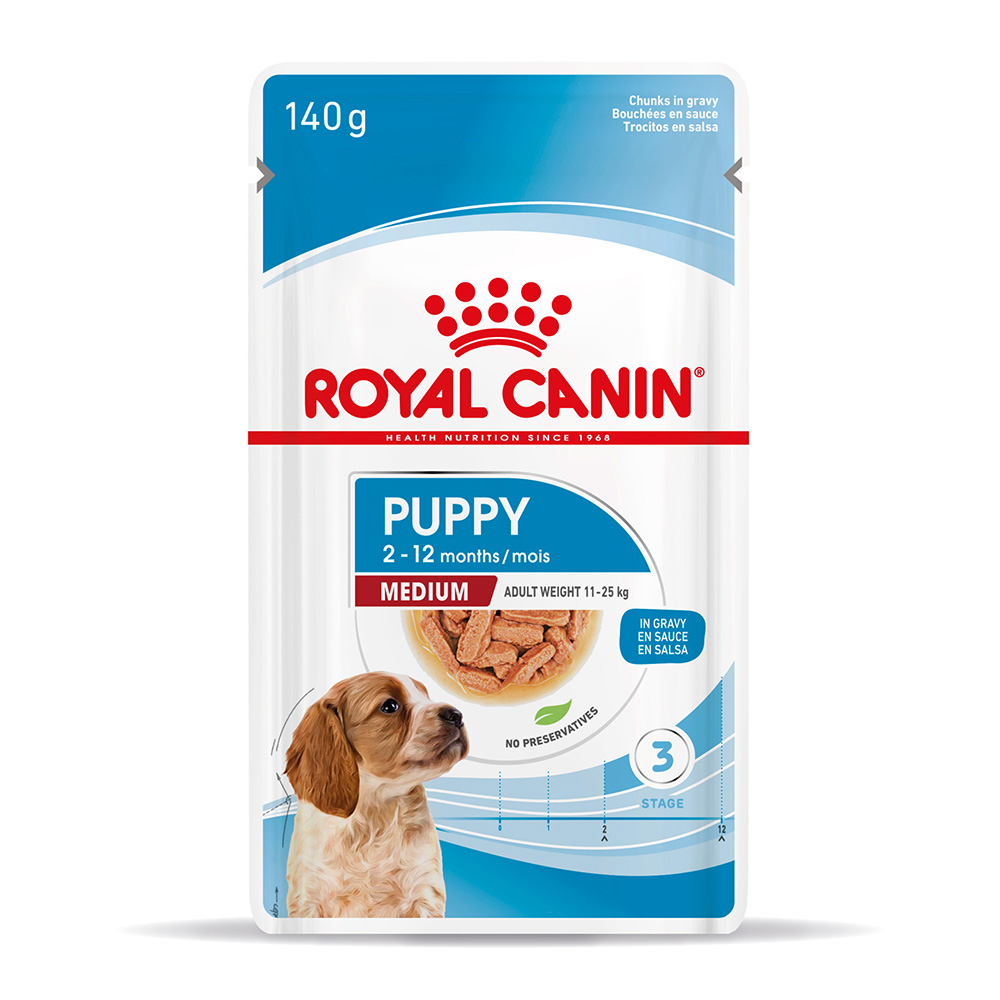 Royal Canin Medium Puppy umido in salsa per cane - 10 x 140 g