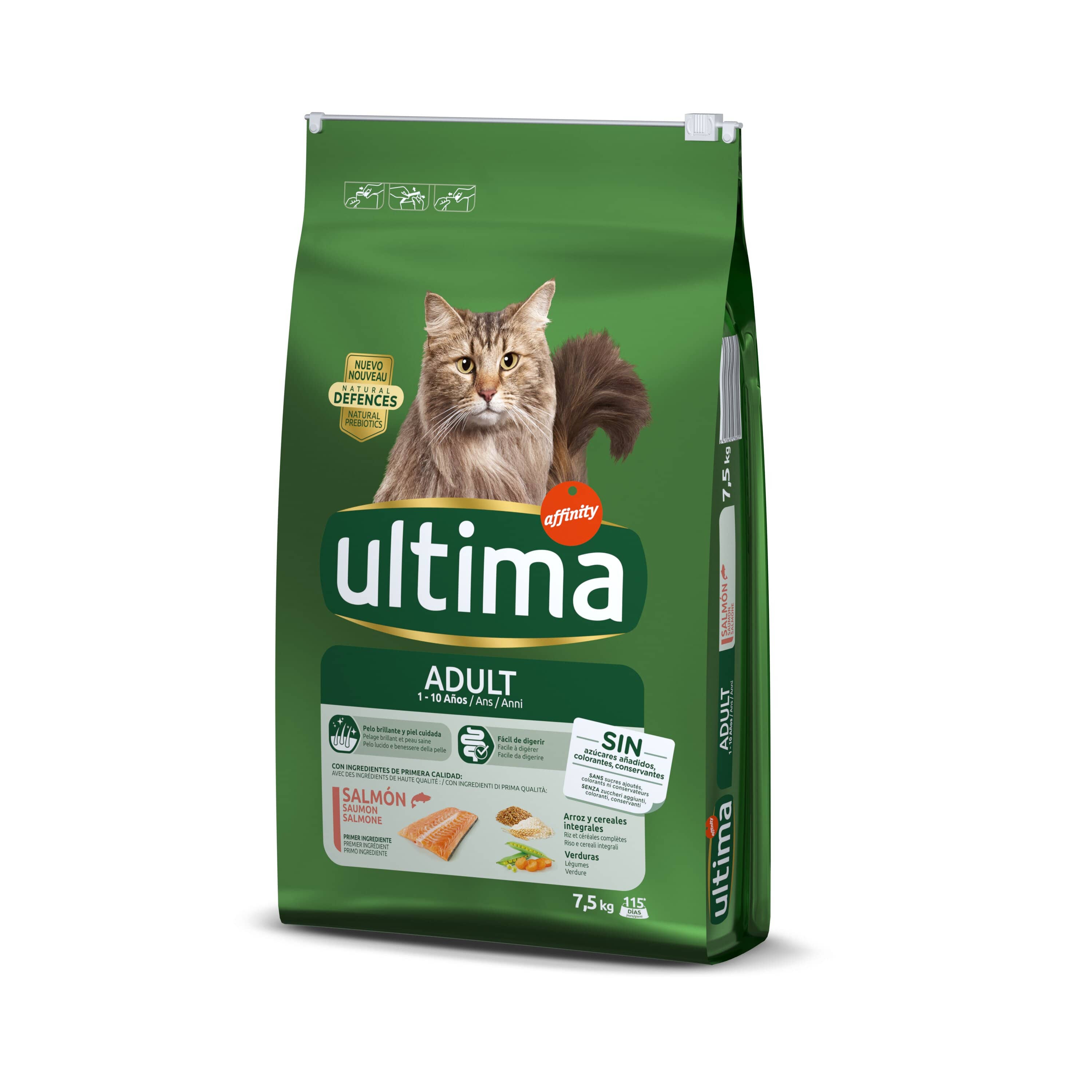 Ultima Cat Adult Salmone Crocchette per gatto - 7,5 kg