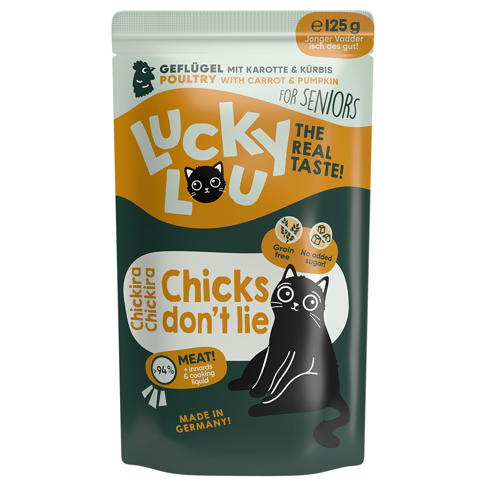 Lucky Lou Senior 16 x 125 g in buste - Pollame