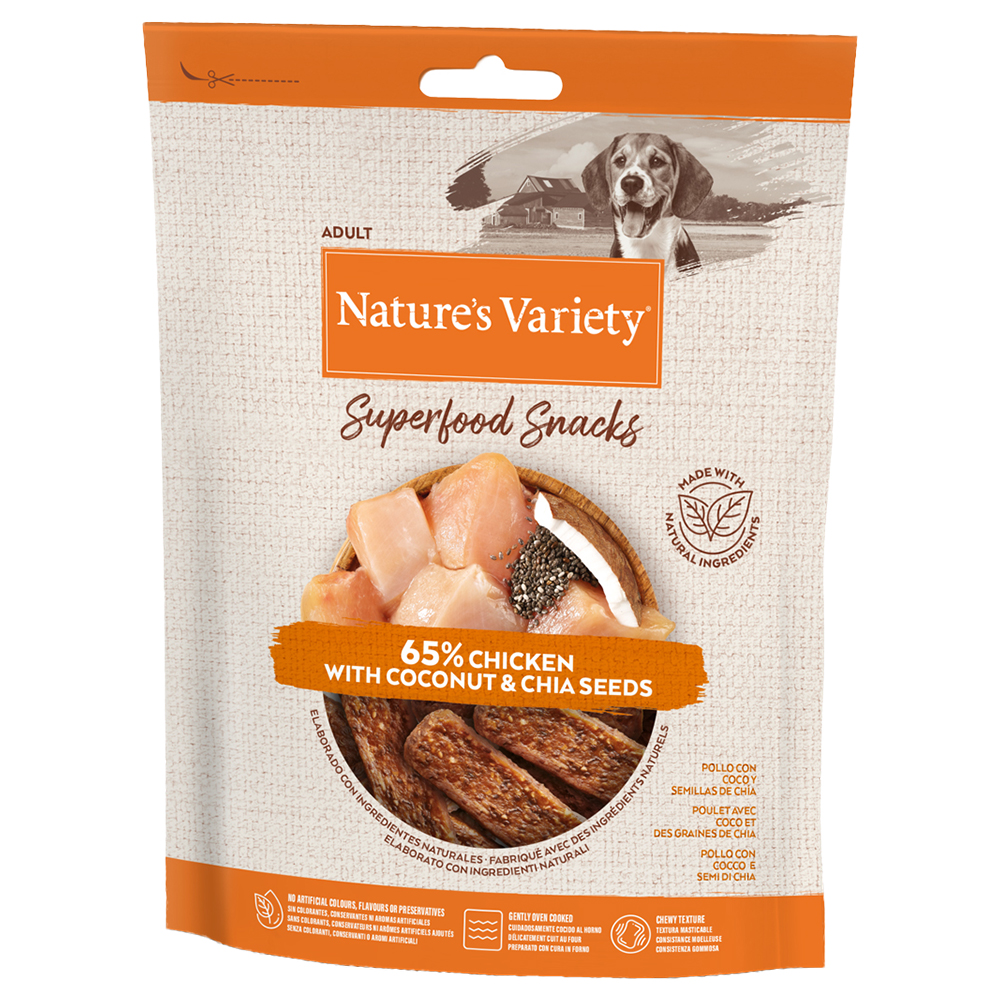 Nature's Variety Superfood Snacks per cani - 85 g Pollo