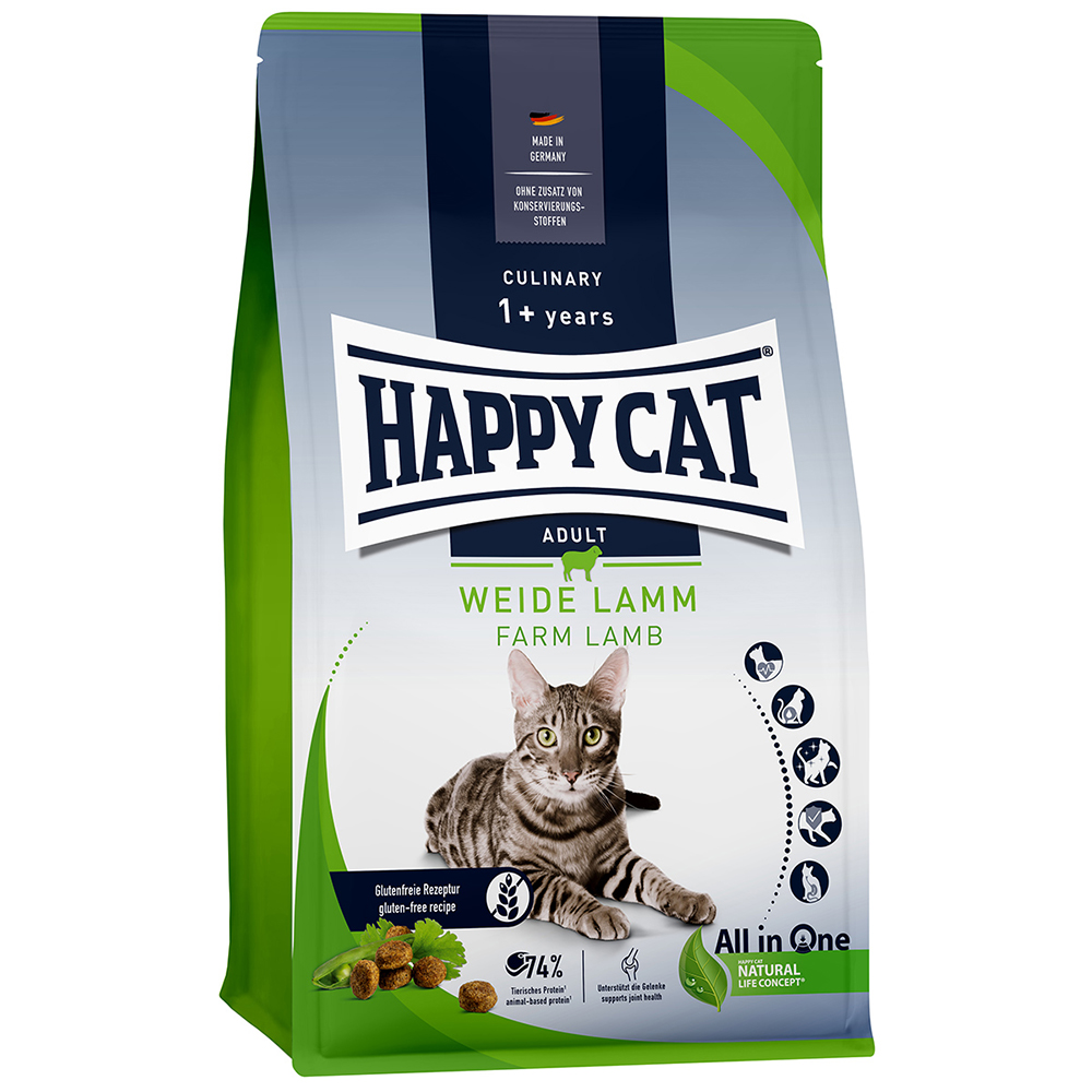 Happy Cat Culinary Adult Agnello da pascolo Crocchette per gatto - 300 g