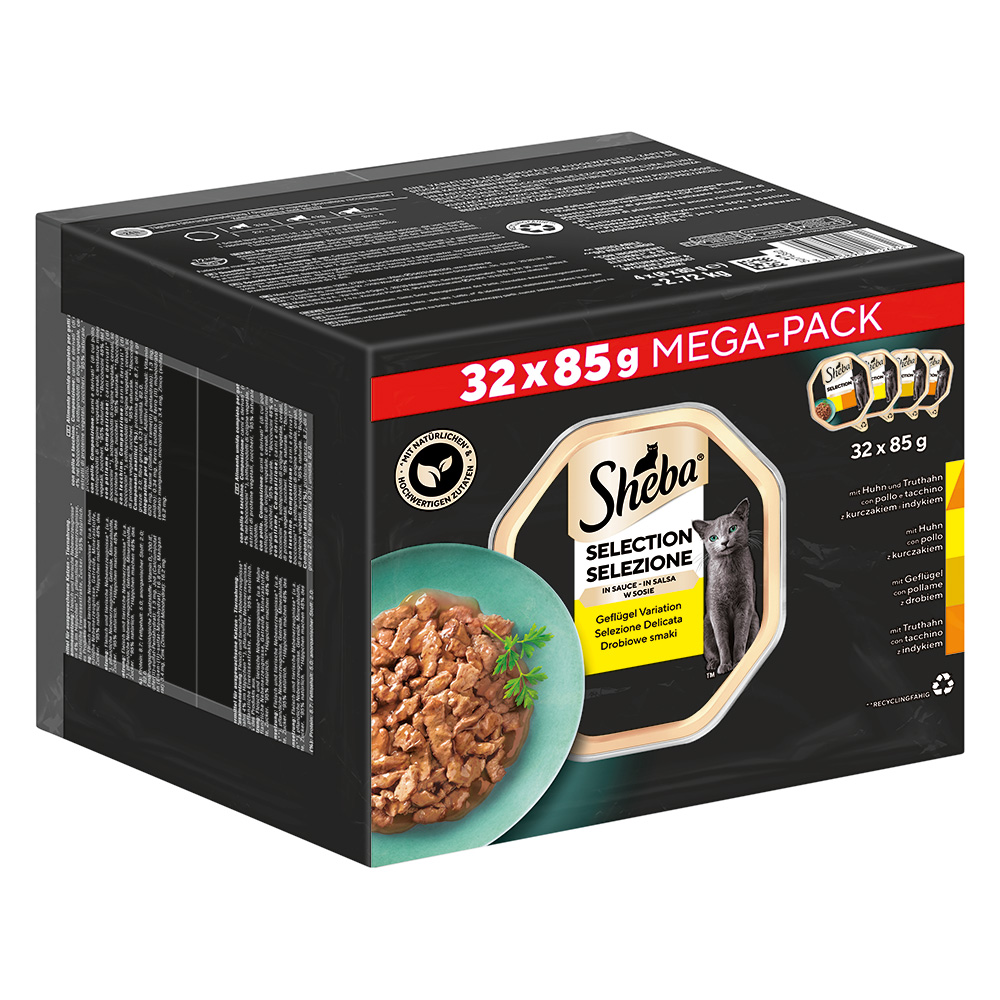 Sheba Vaschette 32 x 85 g Umido per gatto - Selezione in Salsa