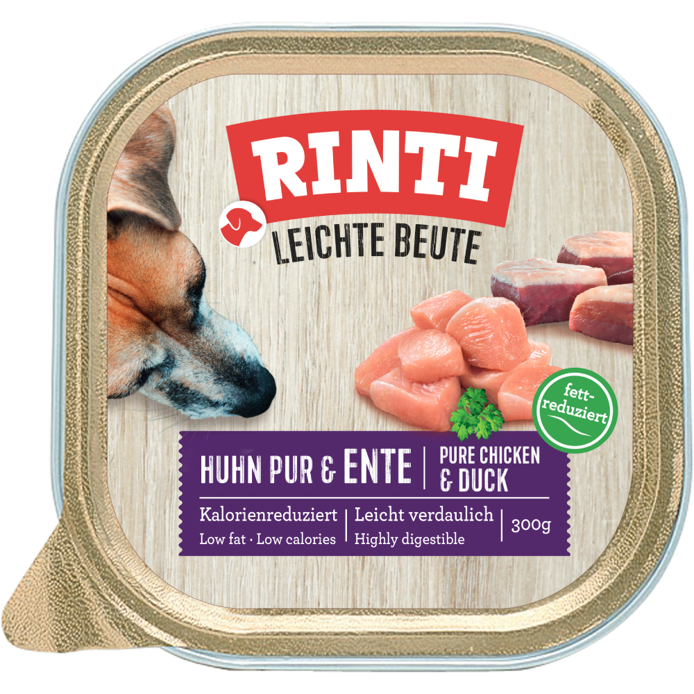 RINTI Leichte Beute 9 x 300 g Alimento umido per cani - Pollo & Anatra