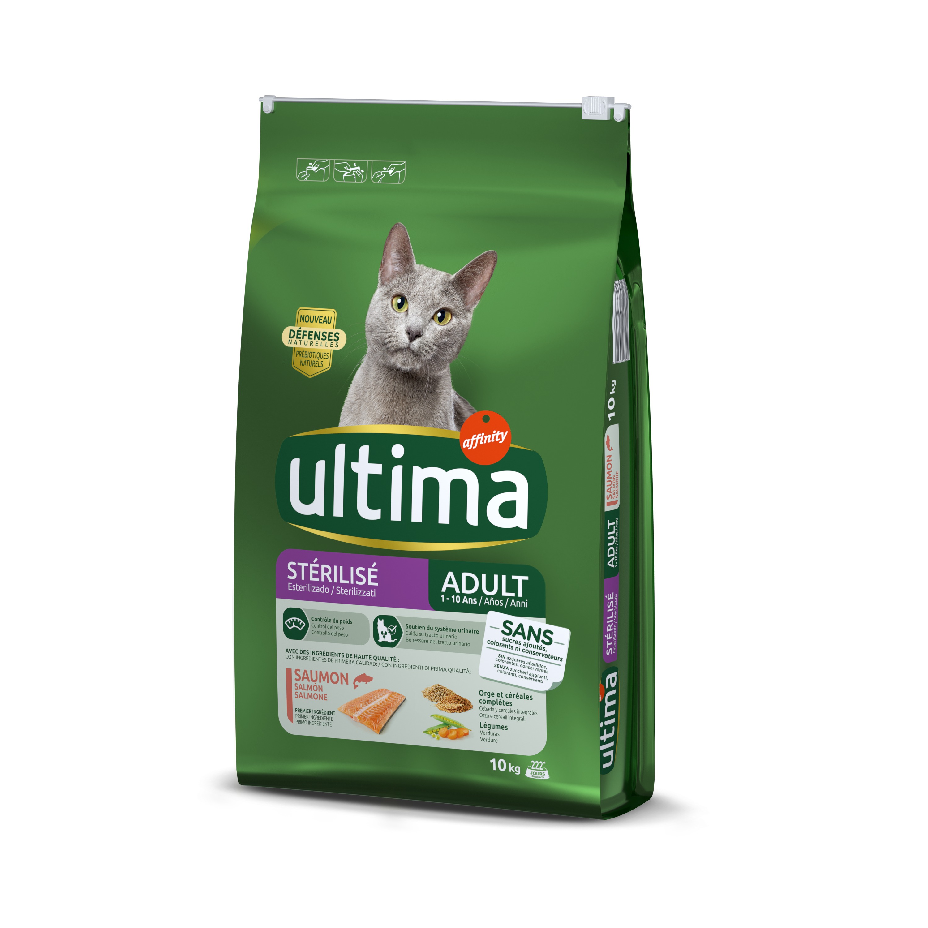 Ultima Cat Sterilized Salmone & Orzo Crocchette per gatto - 10 kg