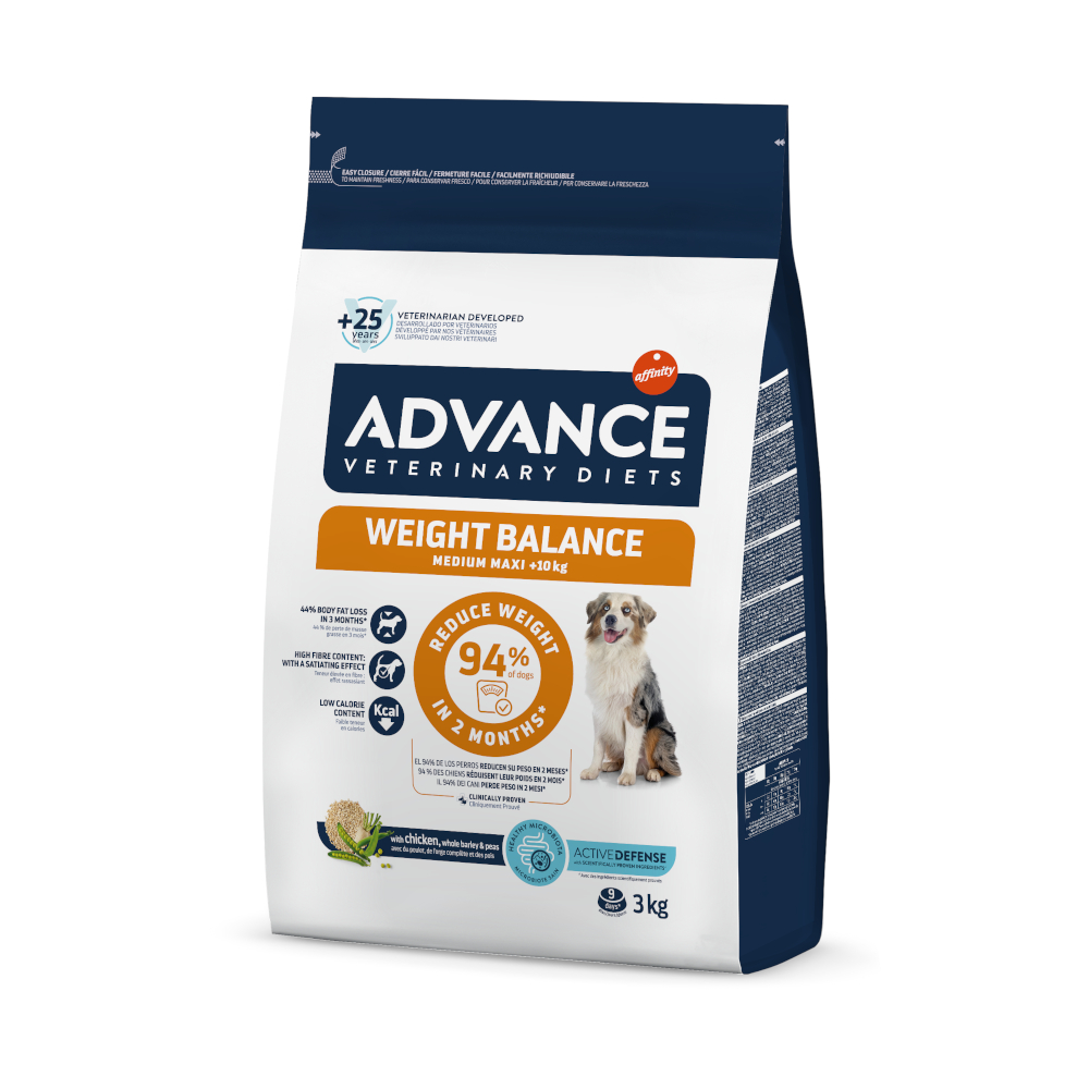 Advance Veterinary Diets Weight Balance Medium/Maxi Crocchette per cane - 6 kg (2 x 3 kg)