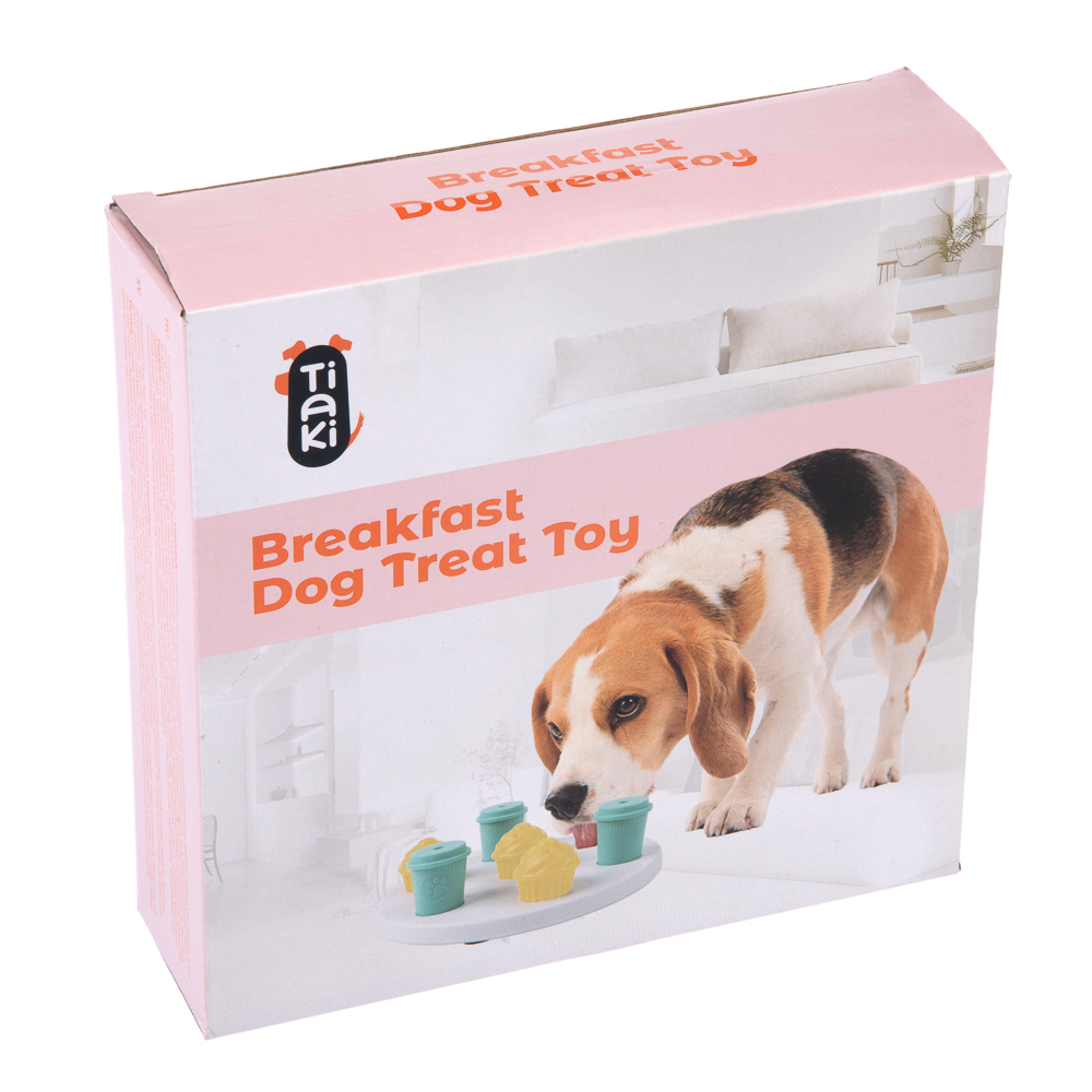 Gioco per cani TIAKI Breakfast - L 19,5 x P 19,5 x H 6 cm