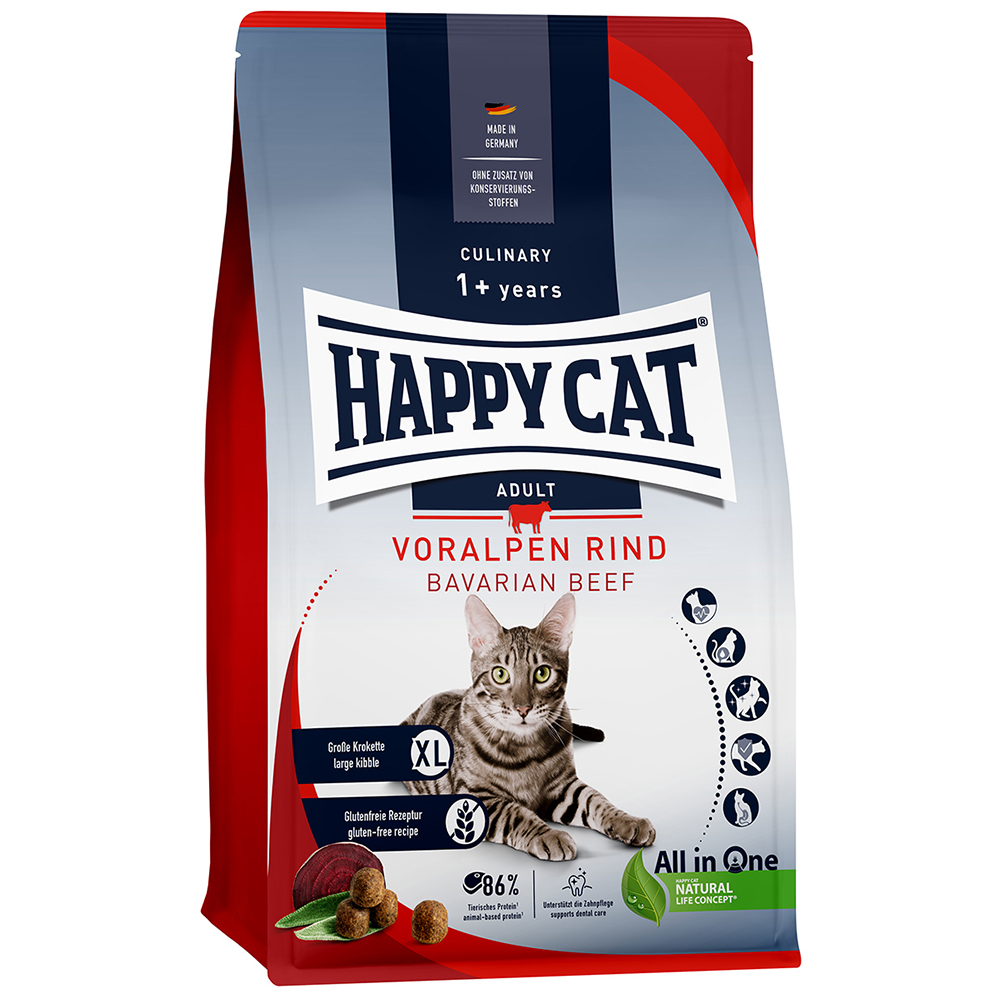Happy Cat Culinary Adult Manzo delle Prealpi Crocchette per gatto - 300 g