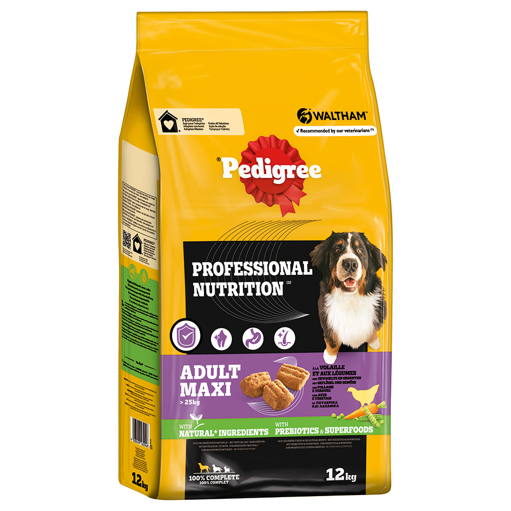 Pedigree Professional Nutrition Adult Maxi >25 kg con pollame e verdure - 12 kg