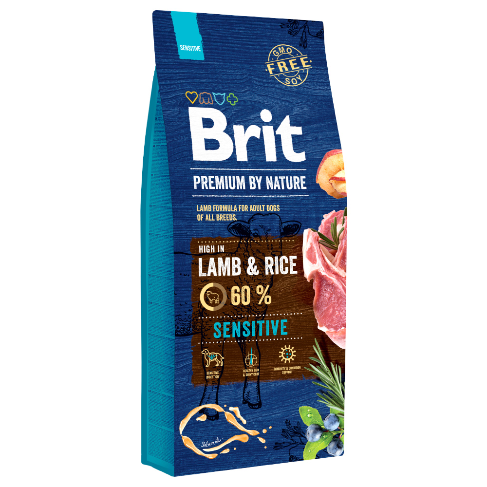 Brit Premium by Nature Sensitive Agnello & Riso Crocchette cane - 15 kg
