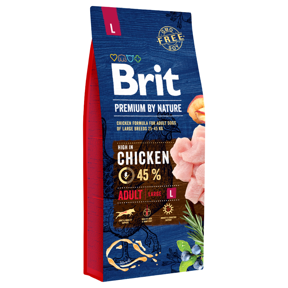 Brit Premium by Nature Adult L Crocchette cane - 15 kg