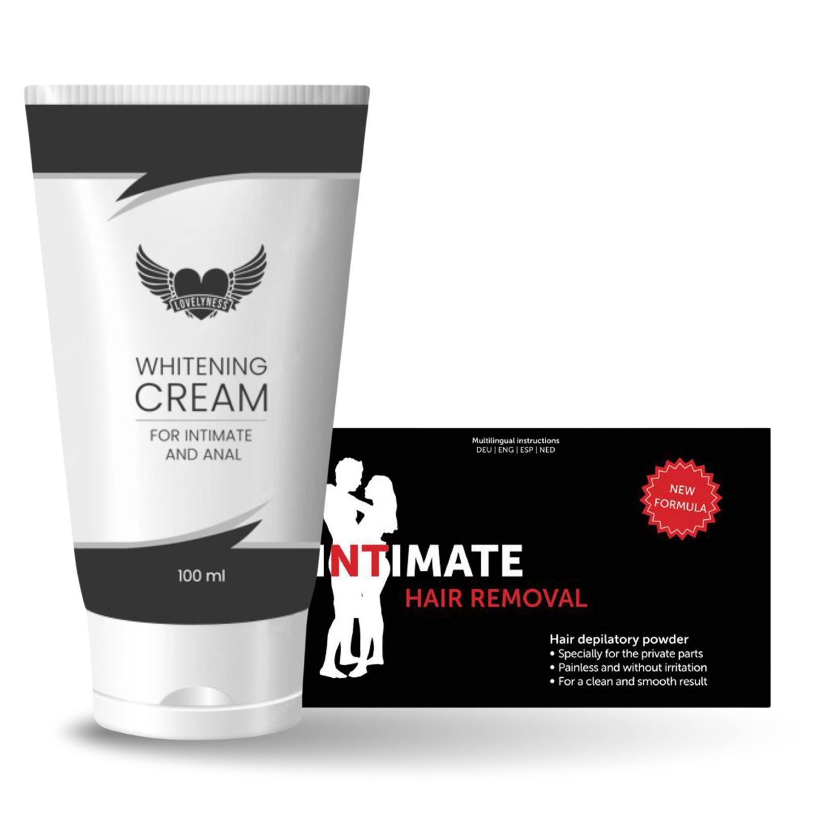 Lovelyness - Set Igiene Intima Polvere Decolorante e Rasante 170 ml