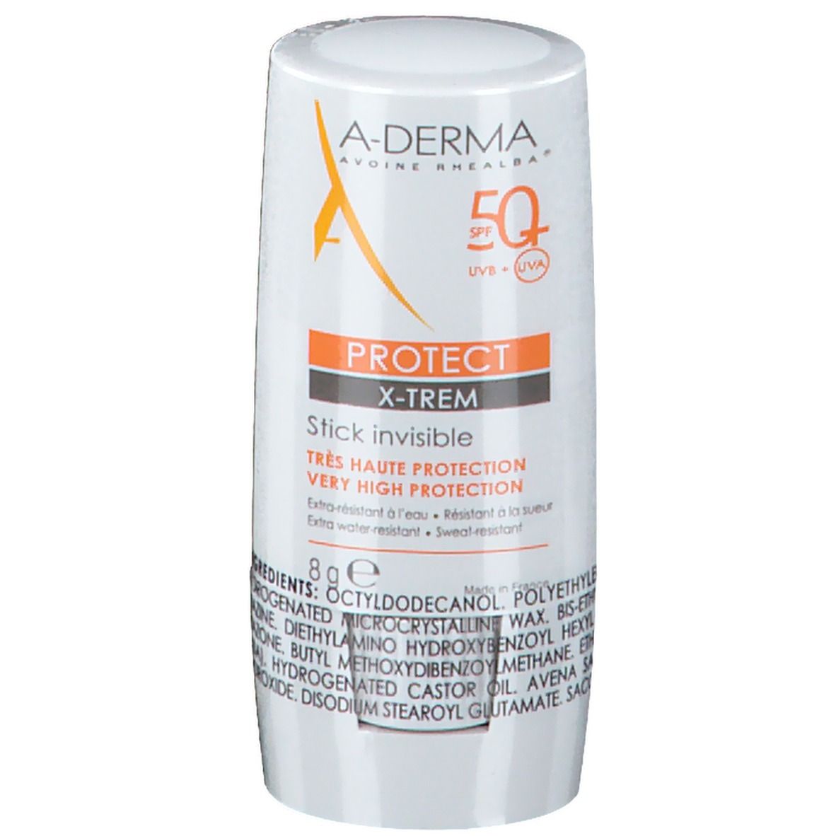 A-DERMA Protect X-Trem Stick Invisibile SPF 50+ 8 g Crema solare