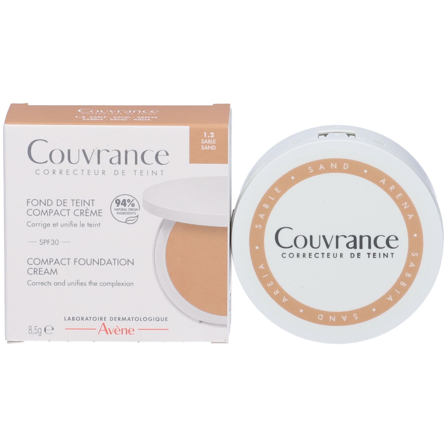 Avène Couvrance Fondotinta Compatto in Crema Tonalitá 1.2 Sabbia 1 pz