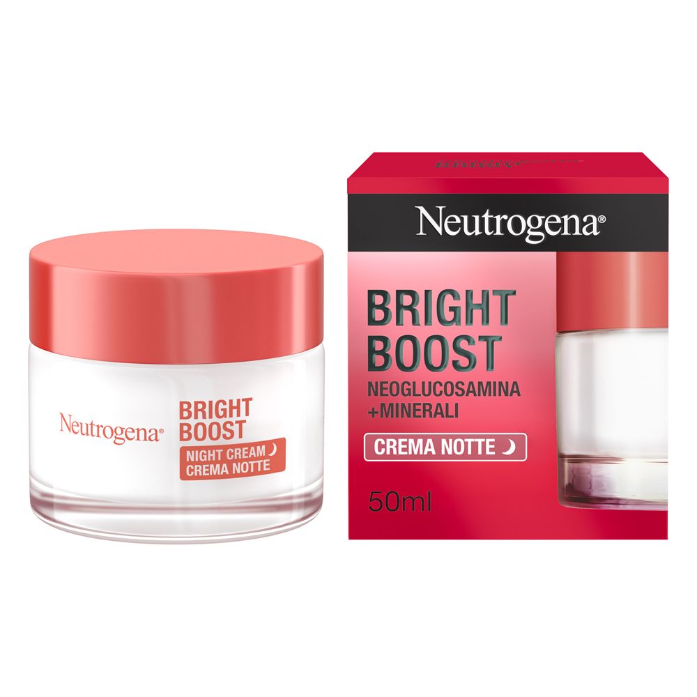 Neutrogena Bright Boost Crema Viso Notte, Neoglucosamina 50 ml Fluido