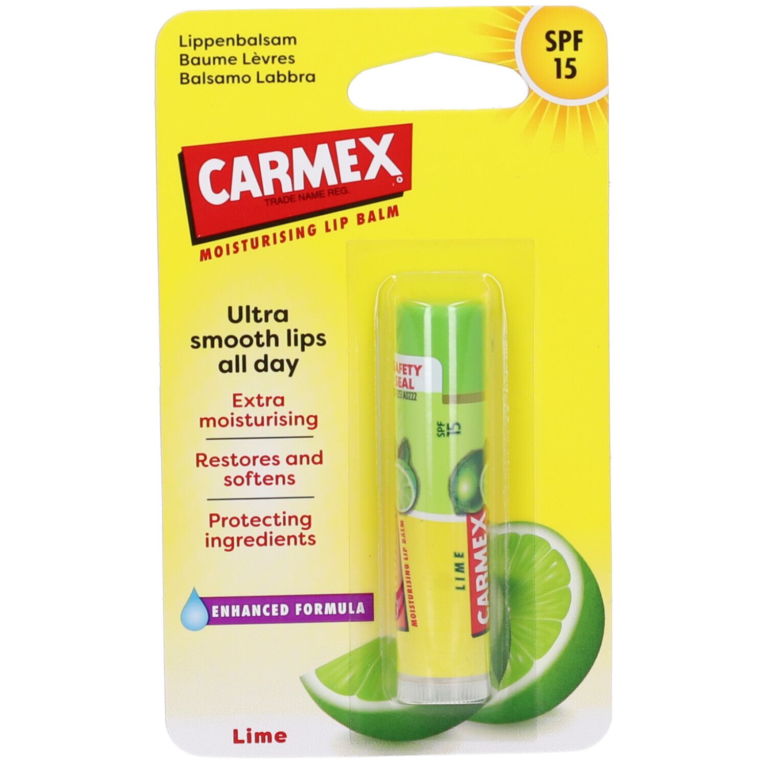Carmex Balsamo Labbra Lime SPF15 4,25 g Protezione per le labbra