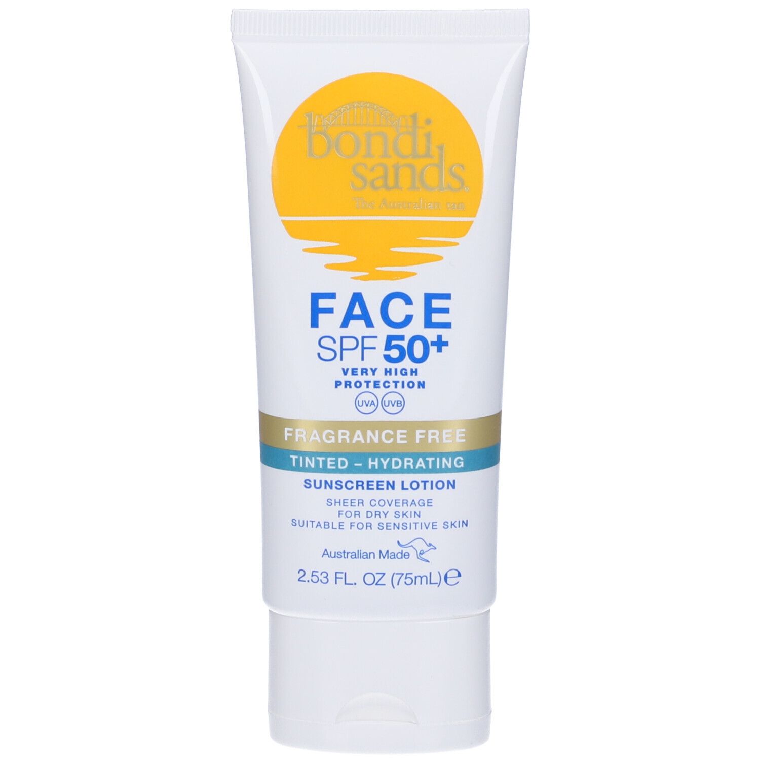 Bondy Sands Lozione Viso Colorata Idratante Senza Profumo SPF50+ 75 ml