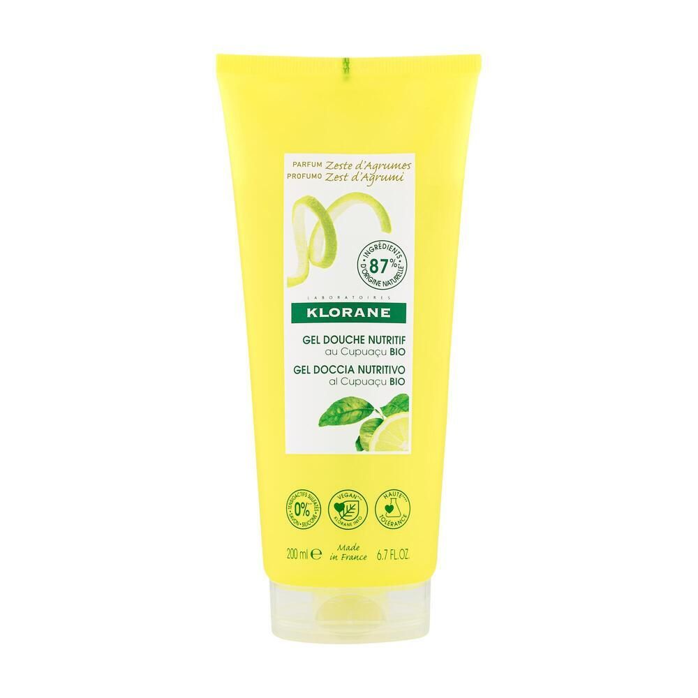 KLORANE Gel doccia nutritivo al burro di Cupuacu BIO Zest d'Agrumi 200