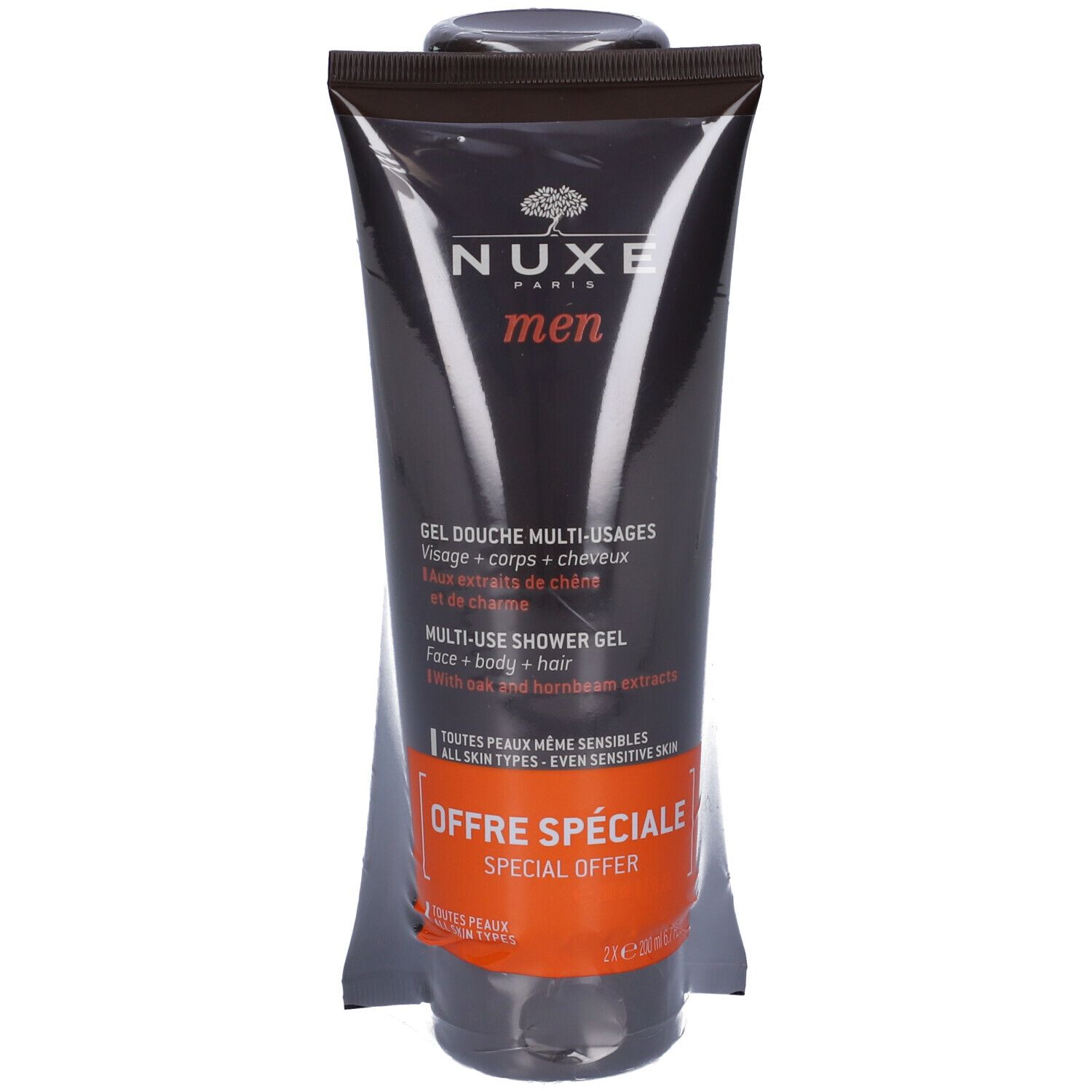 NUXE Men Gel Doccia Uomo Doppia Confezione 1 pz