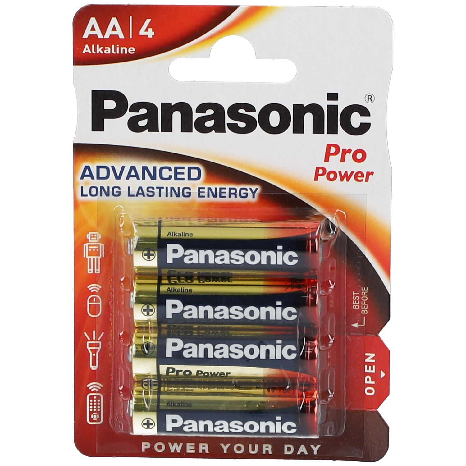 Panasonic Battery Lr6 AA 4 pz Pile
