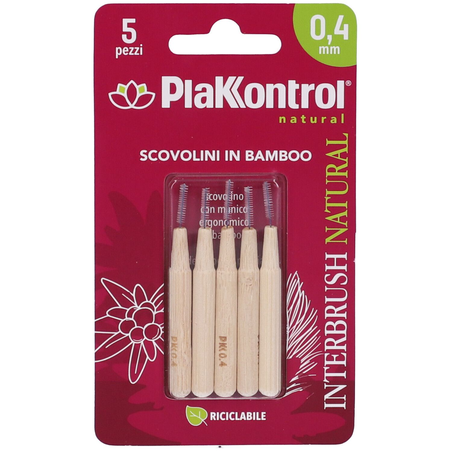 Plakkontrol Interbrush 0,4mm 1 pz Spazzolino da denti