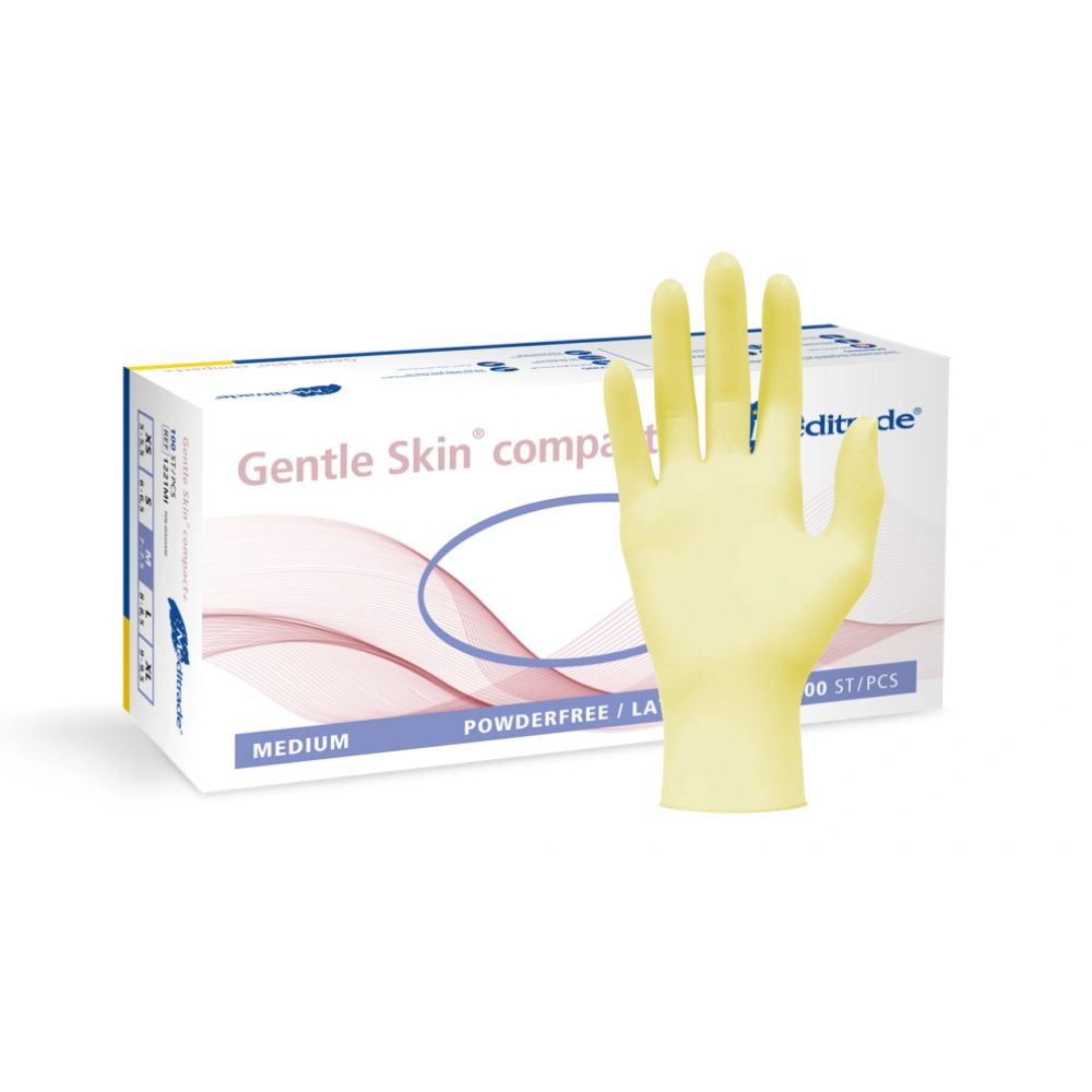 Meditrade Gentle Skin® Latex Groves Compact+ Glove usa e getta 100 pz