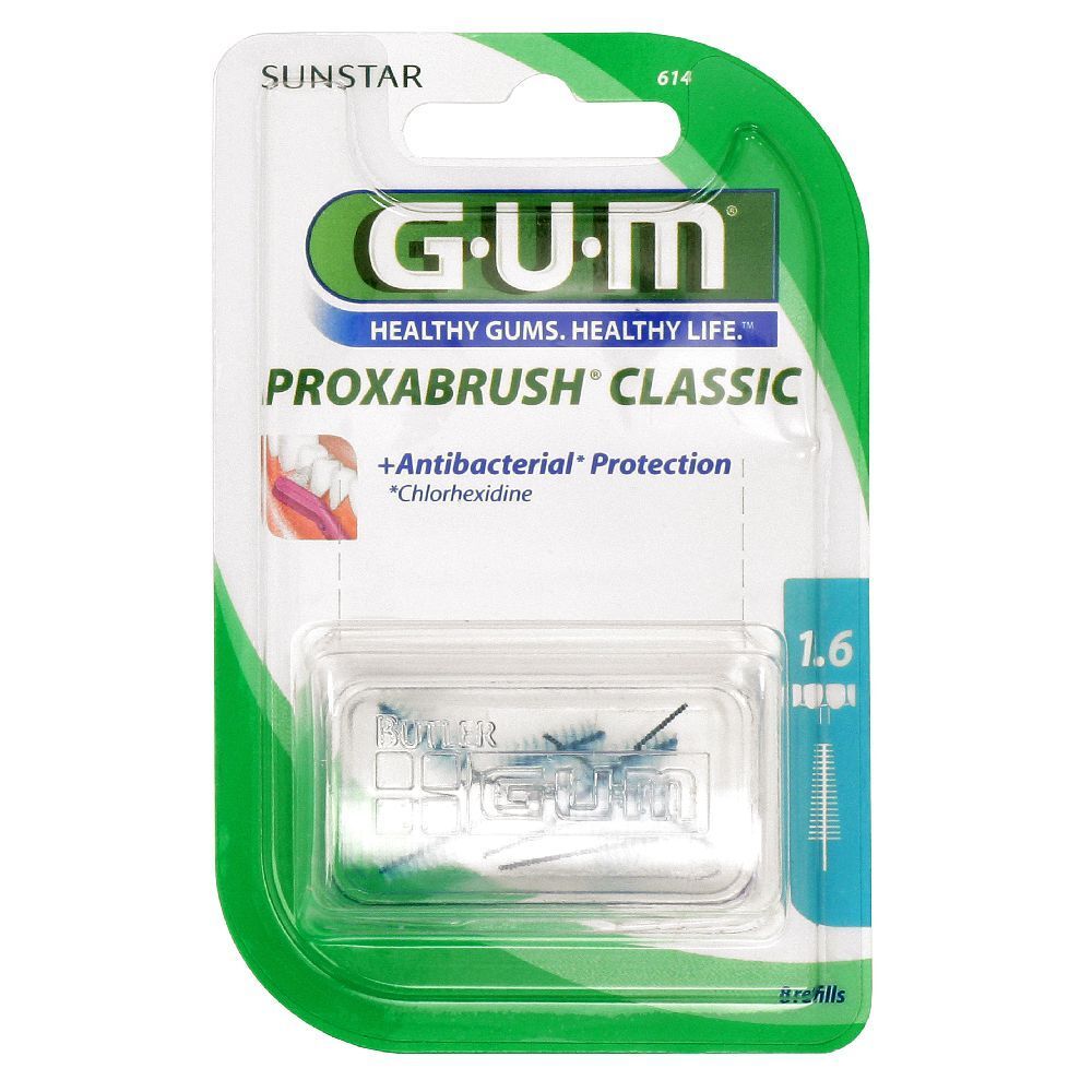 Gum® Proxabrush Classic 1,6 mm ISO 5 Ricambio 8 pz Spazzolino da denti