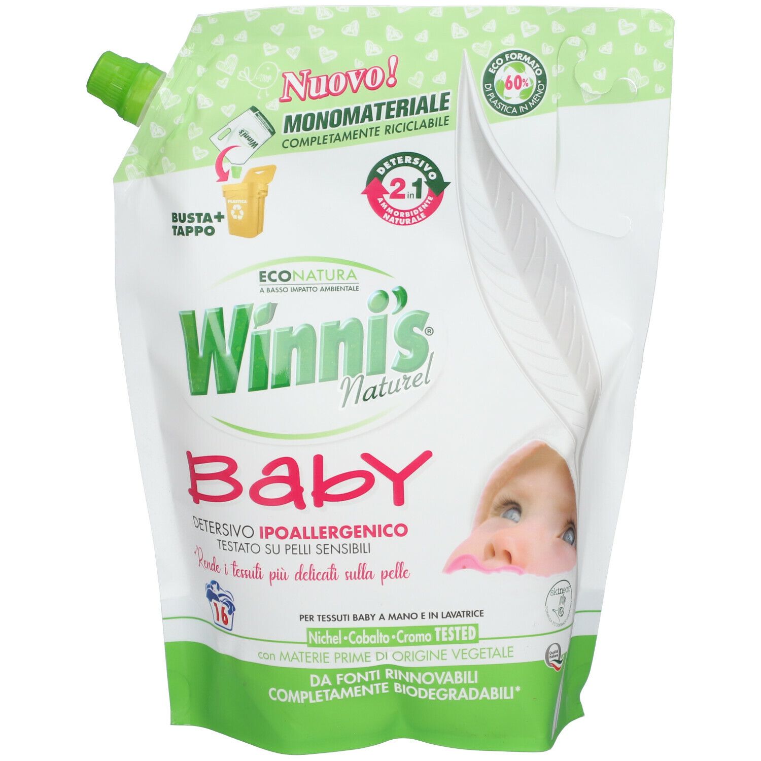 Winni's Naturel Detersivo Lavatrice Baby 2 in1 Ecoformato 800 ml Altro
