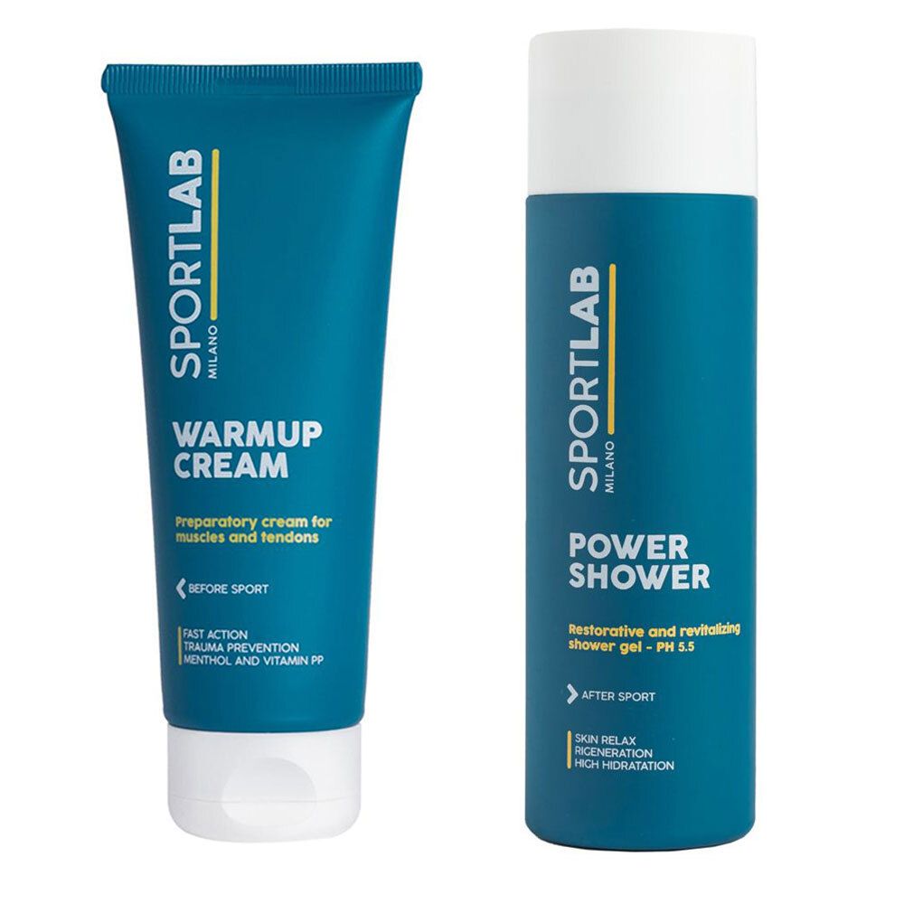 SPORTLAB Milano® WARMUP CREAM + POWER SHOWER 200+100 ml Set